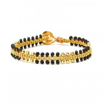 gifts+to+go+collection+gold+dipped+chain+%26+parallel+ebony+bead+bracelet