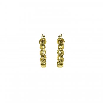 gifts to go collection small gold dipped flower hoop earrings