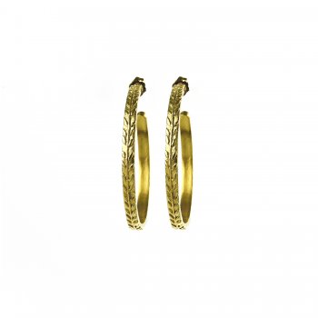 gifts+to+go+collection+medium+gold+dipped+wheat+hoop+earrings