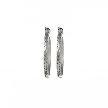 gifts+to+go+collection+medium+silver+dipped+wheat+hoop+earrings