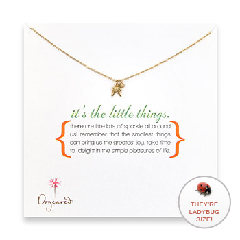 it's the little things gold dipped necklace with angel wing charm