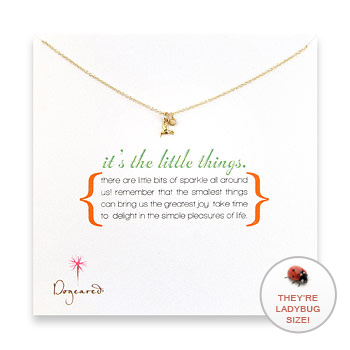 it's the little things  gold dipped necklace with hummingbird charm