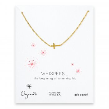 whispers+sideways+cross+necklace%2C+gold+dipped