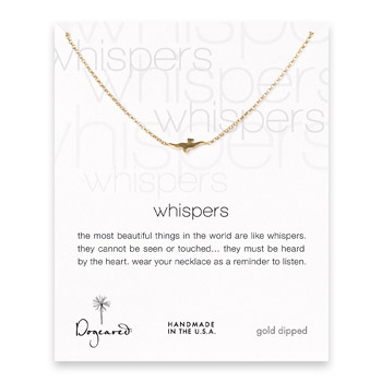 whispers seagull gold dipped necklace