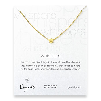 whispers+lotus+gold+dipped+necklace