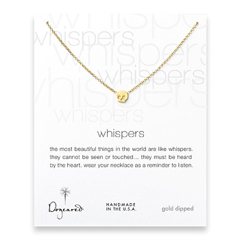 whispers skull necklace, gold dipped
