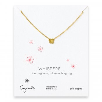 whispers grace's flower necklace, gold dipped