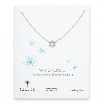 whispers jewish star necklace, sterling silver
