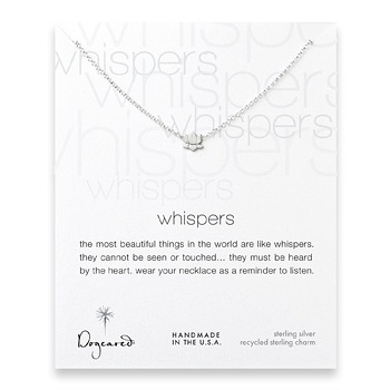 whispers+lotus+sterling+silver+necklace