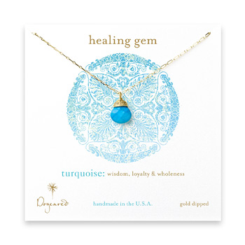 healing+gem+briolette+turquoise+necklace%2C+gold+dipped