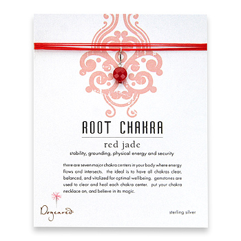root chakra red jade necklace on red silk thread