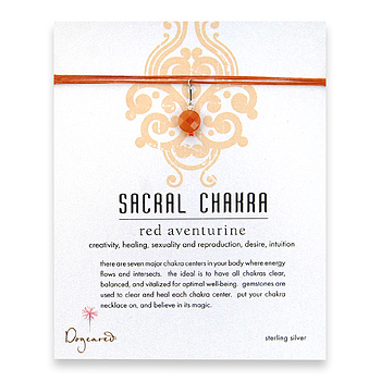 sacral chakra red adventurine neckace on orange thread
