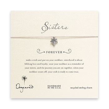 sorority+sisters+forever+make+a+wish+necklace+with+sterling+silver+ivy+on+taupe+thread