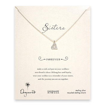 diamond sorority necklace, sterling silver