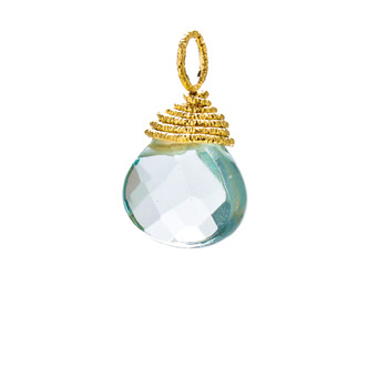 blue+quartz+briolette+gem%2C+gold+dipped