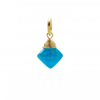 turquoise+gem+faceted+diamond+cut%2C+gold+dipped