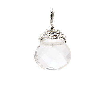 rock+crystal+briolette+gem%2C+sterling+silver