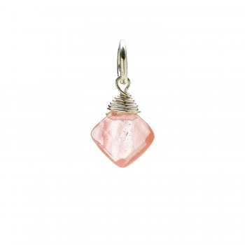 cherry+quartz+gem+faceted+diamond+cut%2C+sterling+silver