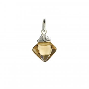 smoky+quartz+gem+faceted+diamond+cut%2C+sterling+silver