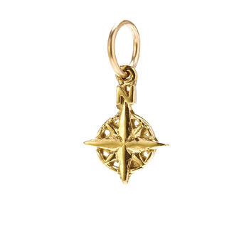 compass charm, gold dipped