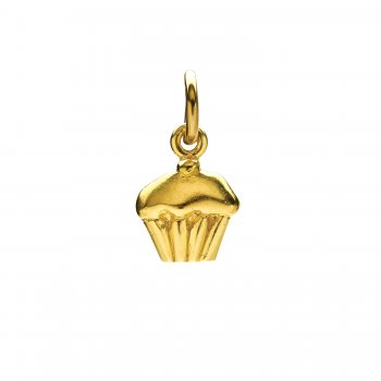cupcake+charm%2C+gold+dipped