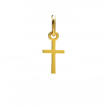 simple cross charm, gold dipped