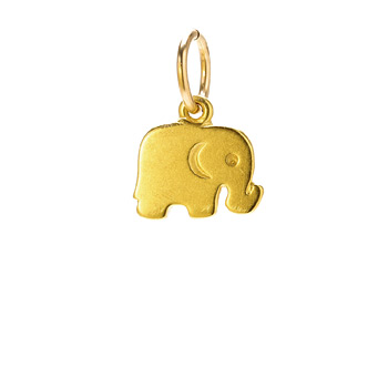 elephant+charm%2C+gold+dipped