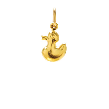 ducky charm, gold dipped