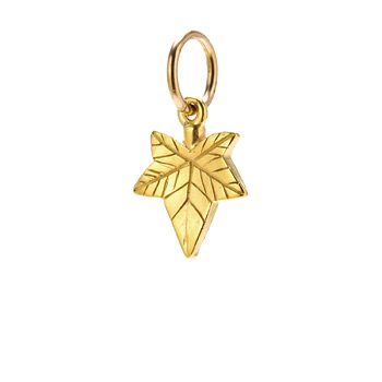 ivy+charm%2C+gold+dipped
