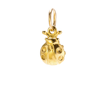 ladybug+charm%2C+gold+dipped