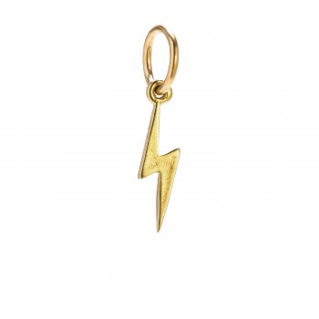 bolt charm, gold dipped
