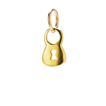 lock+charm%2C+gold+dipped