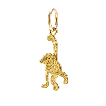 create gold dipped monkey charm