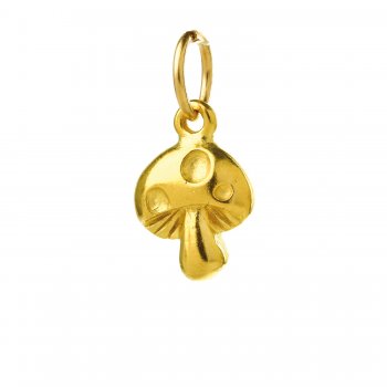 mushroom+charm%2C+gold+dipped