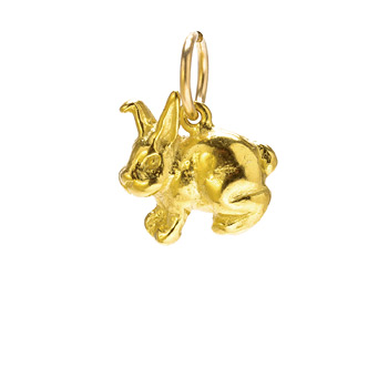 rabbit+charm%2C+gold+dipped