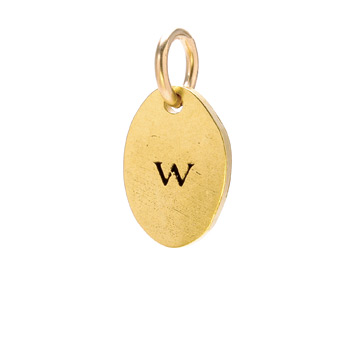 %22W%22+charm%2C+gold+dipped