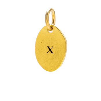 %22X%22+charm%2C+gold+dipped