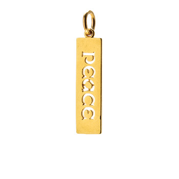 %22peace%22+word+charm%2C+gold+dipped