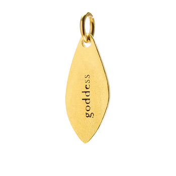 "goddess" petal charm, gold dipped