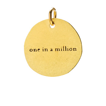 %22one+in+a+million%22+charm%2C+gold+dipped