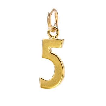 number+%225%22+charm%2C+gold+dipped