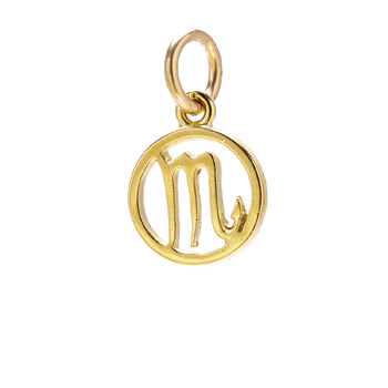 zodiac+%22scorpio%22+charm%2C+gold+dipped