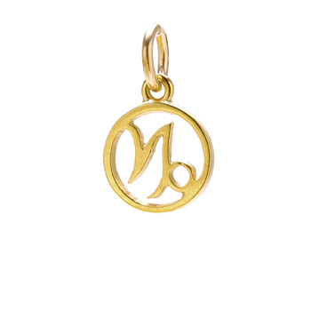 zodiac+%22capricorn%22+charm%2C+gold+dipped