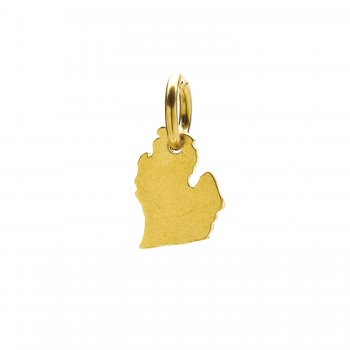 michigan charm, gold dipped