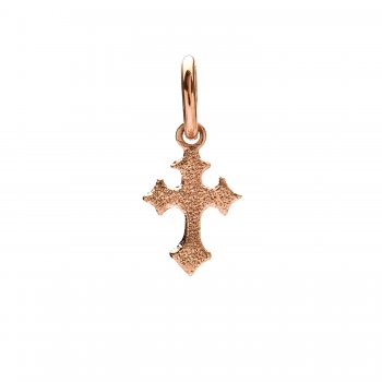 gothic+cross+charm%2C+rose+gold