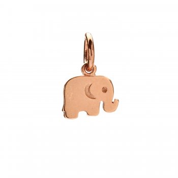 elephant+charm%2C+rose+gold