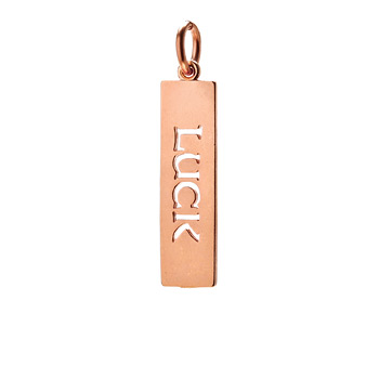 %22luck%22+word+charm%2C+rose+gold+dipped