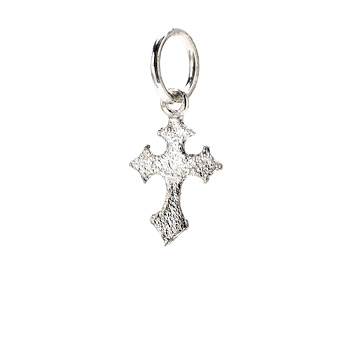gothic+cross+charm%2C+sterling+silver