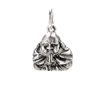 happy+buddha+charm%2C+sterling+silver