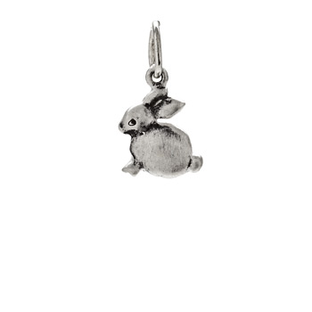 bunny charm, sterling silver